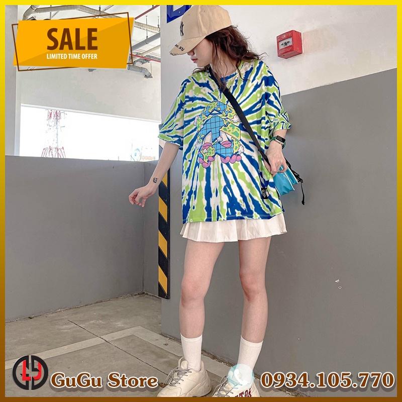 Áo thun nữ loang màu tay lỡ form rộng phong cách Hàn Quốc M13- Áo thun unisex mới đẹp