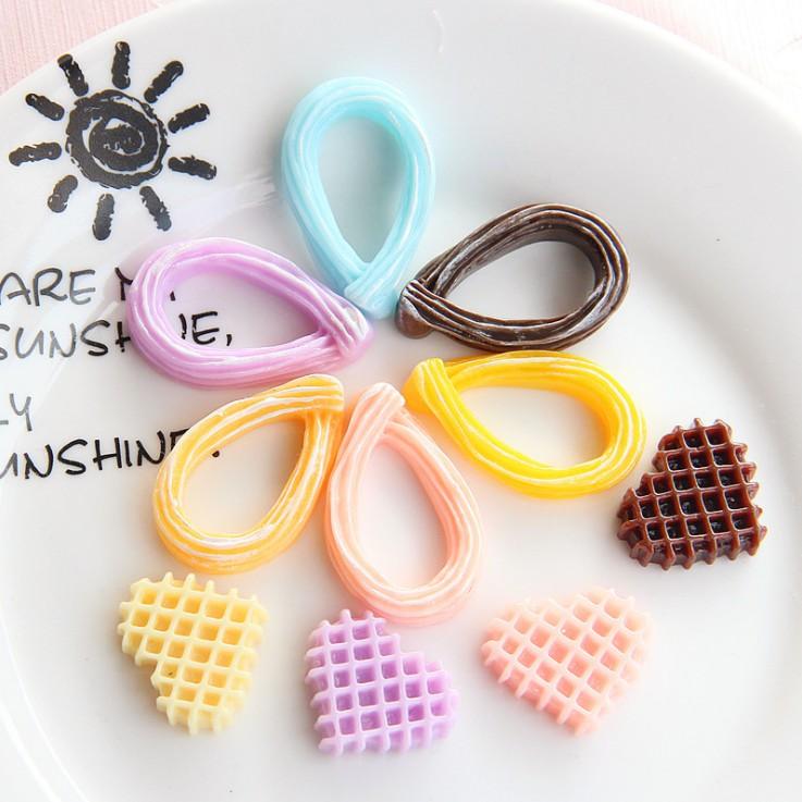 *HN* Charm bánh Waffle cho các bạn trang trí vỏ ốp điện thoại, DIY
