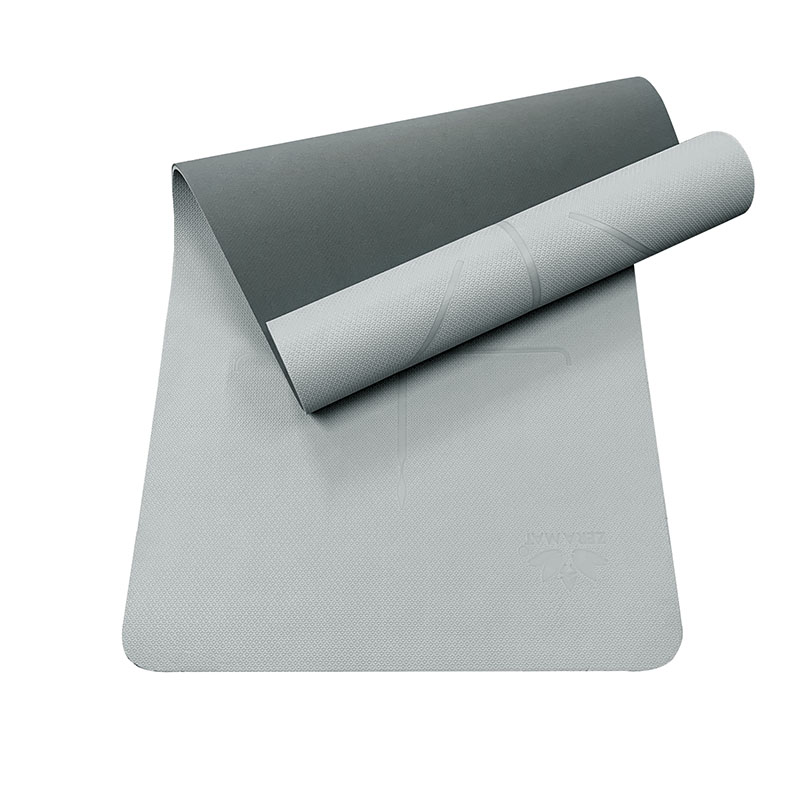 Thảm tập Yoga định tuyến Zera TPE 2 lớp 6mm - Xám