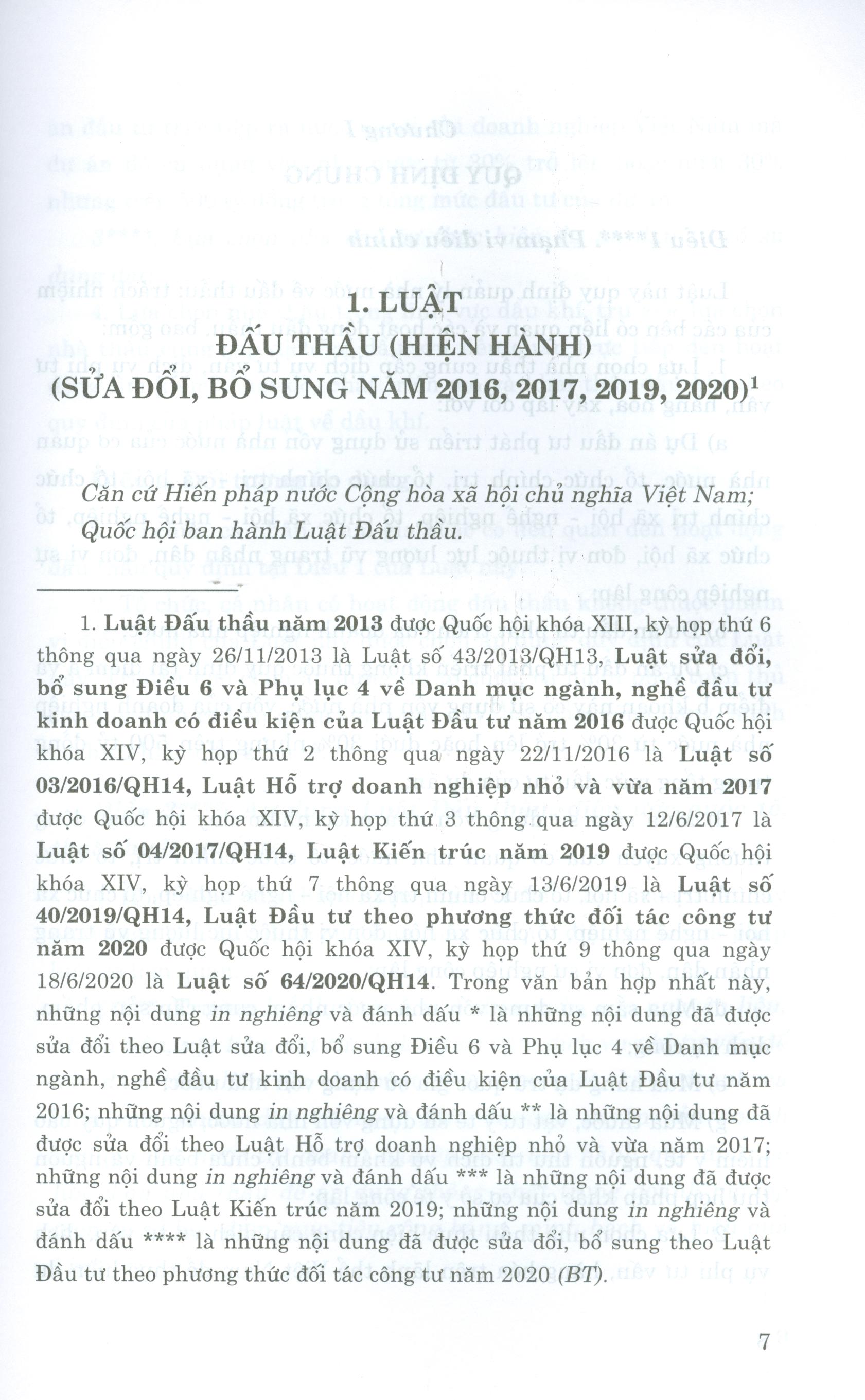 Luật Đấu Thầu (Hiện hành) (Sửa đổi, bổ sung năm 2016,2017,2019,2020) Và các văn bản hướng dẫn thi hành)