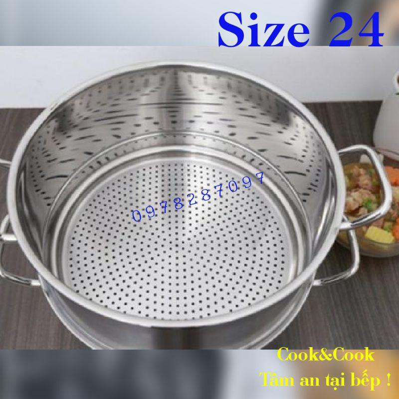 Ngăn xửng hấp inox size 24 cao cấp