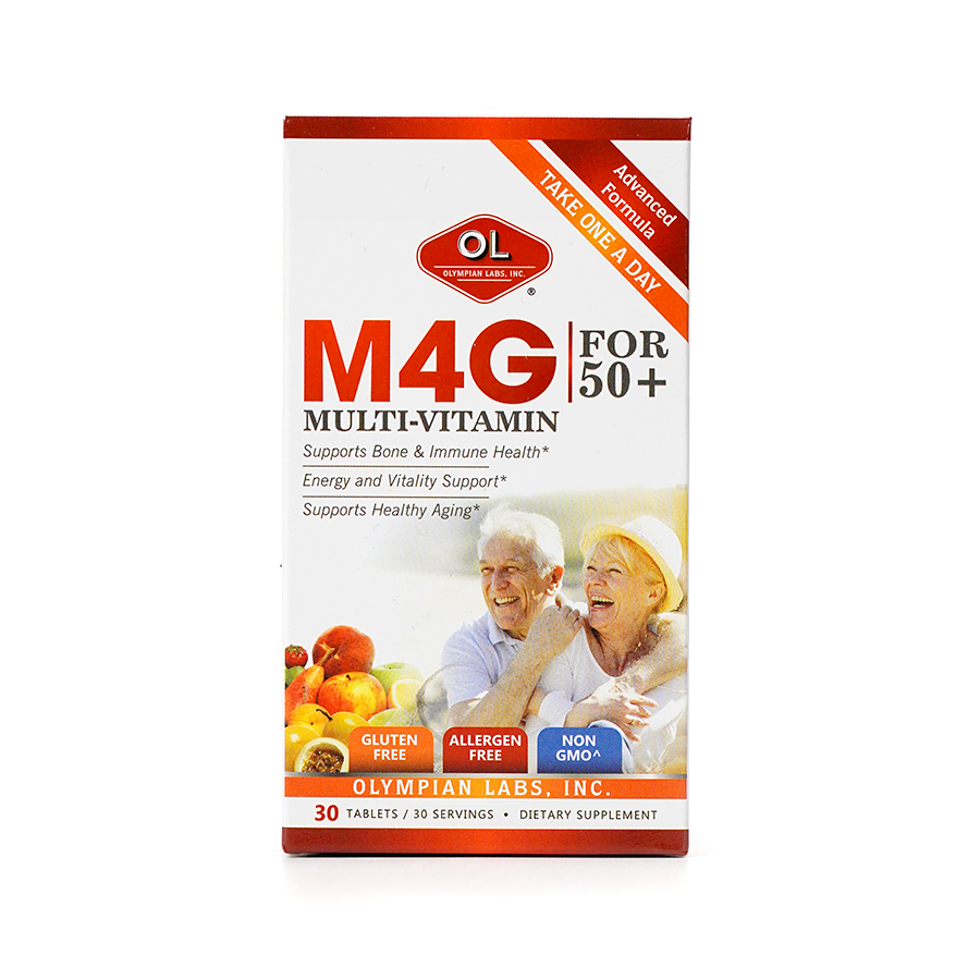 Viên Uống Bổ Sung Vitamin M4G Multi Vitamin For 50+ Cho Người Trên 50 Tuổi Olympian Labs Hộp 30 Viên