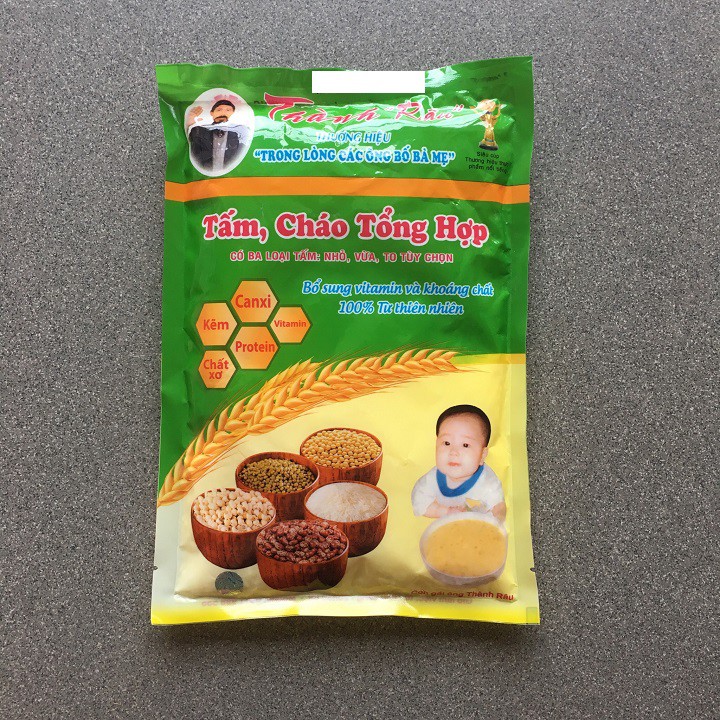 1 GÓI TẤM CHÁO DINH DƯỠNG ĂN DẶM CHO TRẺ EM THÀNH RÂU - 500G (LOẠI HẠT NHỎ)