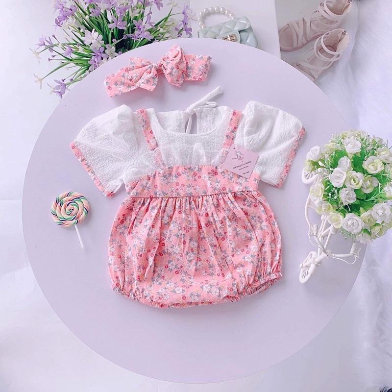 Bodysuit bé gái ̣̆ ̀  + ̀ ̉- LINA KIDS- cho sơ sinh, thôi nôi, đầy tháng.