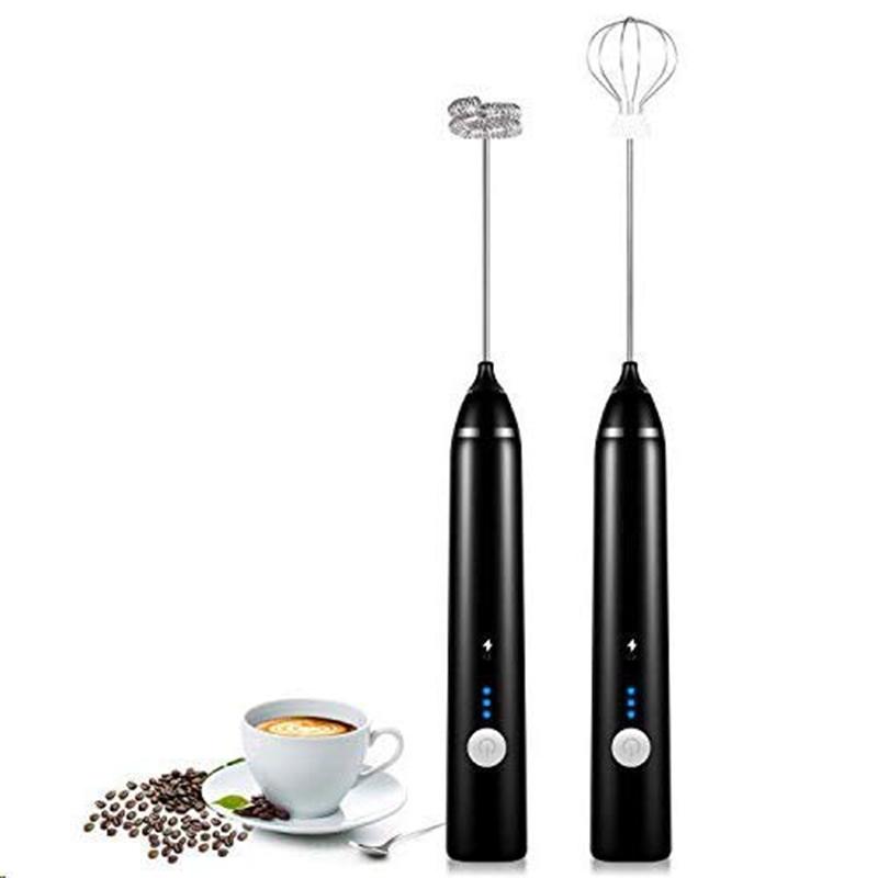 USB Sạc Trứng Be Cà Phê Sữa Uống Đánh Trộn Đầu Eggbeater Frother Khuấy 3 Tốc Độ Thực Phẩm Cầm Tay Máy Xay Đánh Trứng