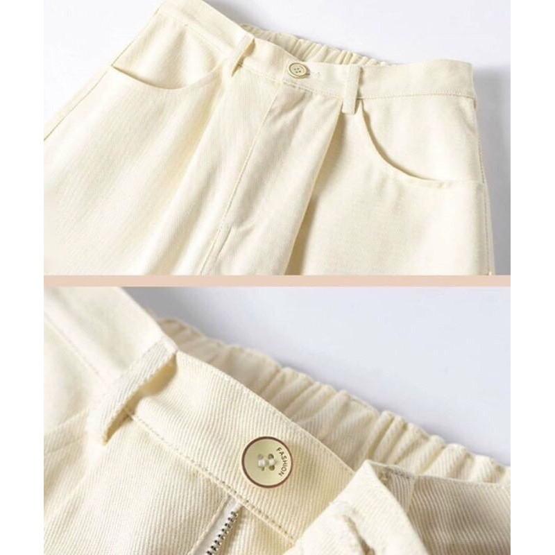 Quần Kaki Ống Rộng Dáng Suông Kaki Nam Nữ Ulzzang