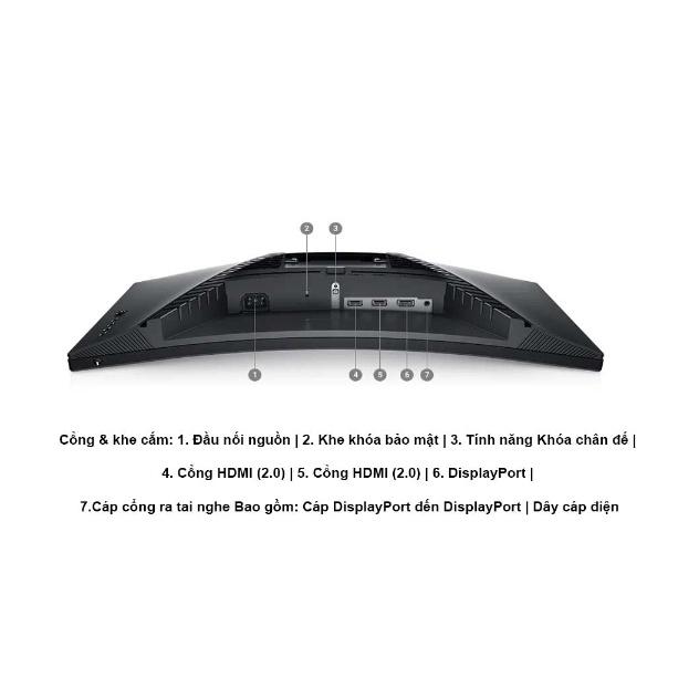 Màn hình Dell 23.6-inch S2422HG Curved Gaming- Hàng chính hãng