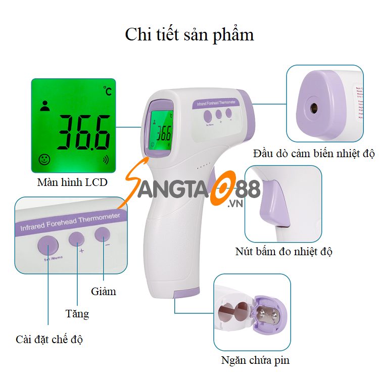 Nhiệt kế hồng ngoại 360 độ GF-Z99Y