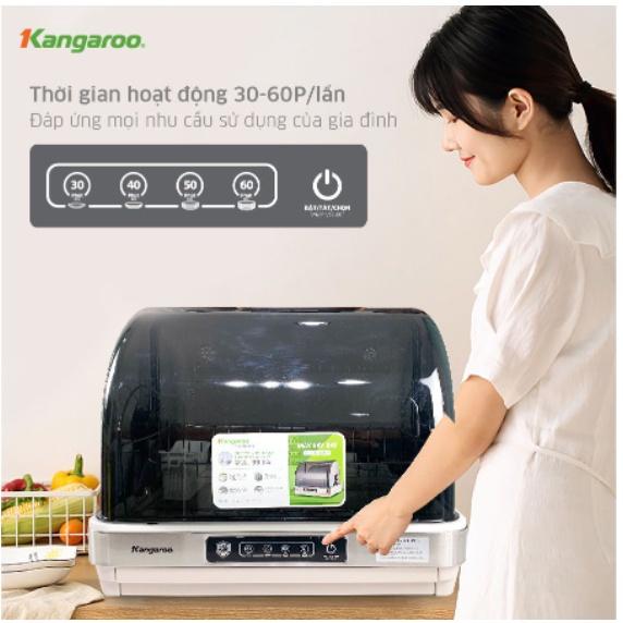 Máy sấy bát tiệt trùng Kangaroo KG45DUV, có tích hợp khử khuẩn bằng tia UV- Hàng chính hãng