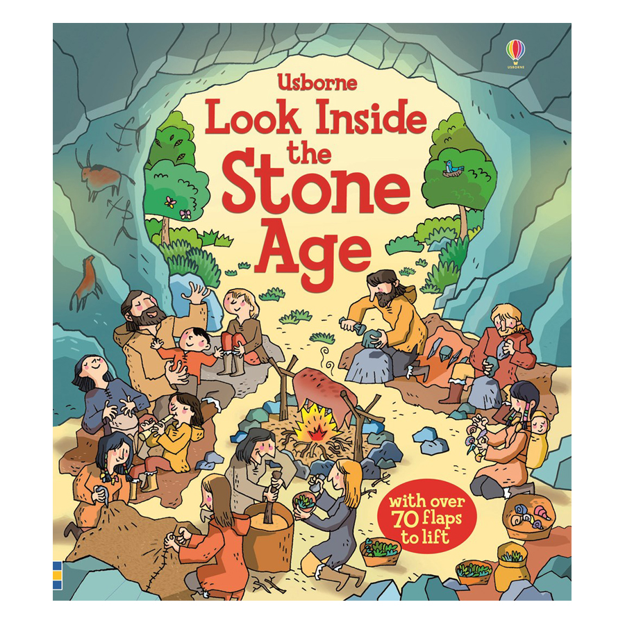 Sách tương tác tiếng Anh - Usborne Look inside Stone Age