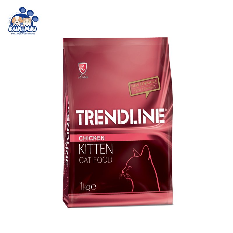Hạt thức ăn khô cho mèo TRENDLINE,hạt cho mèo con và mèo lớn xuất xứ Thổ Nhĩ Kỳ 1kg