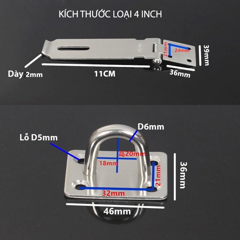 CHỐT KHÓA CỬA KIỂU LẬT BẰNG INOX 304 DÀY 2MM