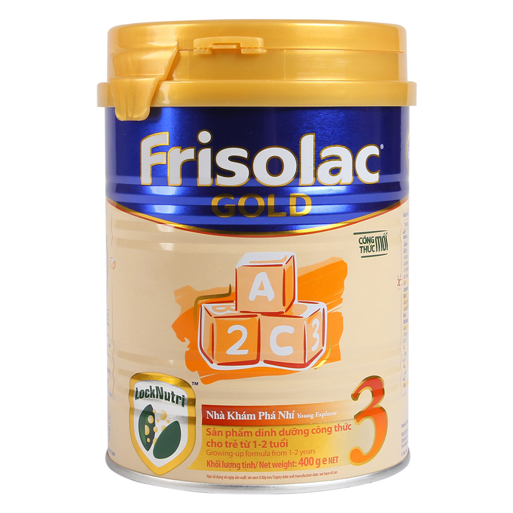 Sữa bột Frisolac Gold 3 400g cho bé từ 1-2 tuổi