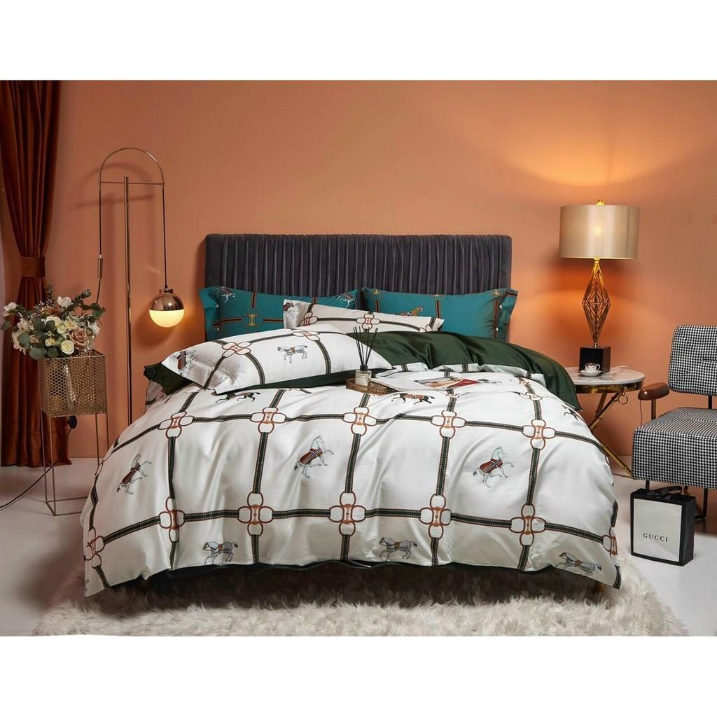 Bộ Chăn ga Gối Lụa mã Đáo 60s - Hàng Cao Cấp