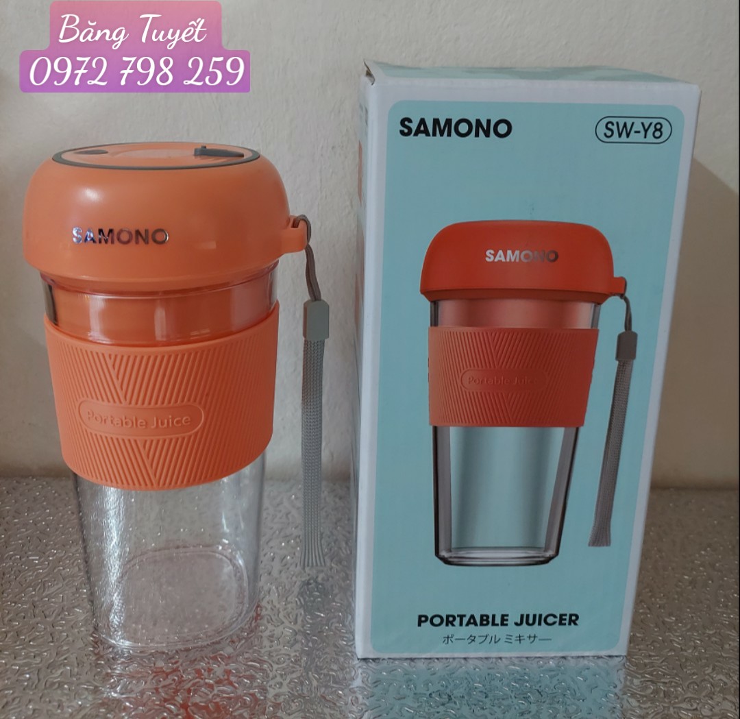 MÁY XAY SINH TỐ MINI CẦM TAY SAMONO SW-Y8 400ML MÀU SẮC TRẺ TRUNG HIỆN ĐẠI