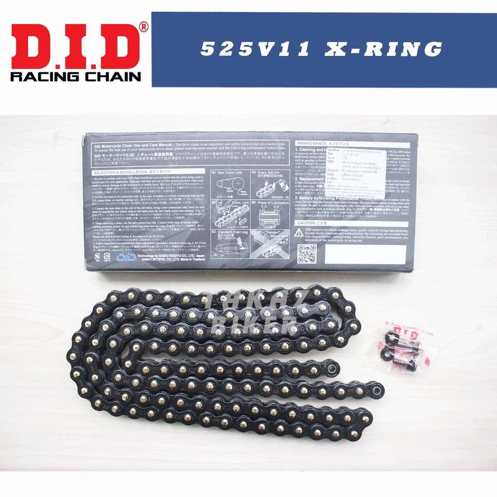 B4 Dòng Sên 525VII X-Ring D.I.D V Series Thích Hợp Các Dòng Xe Từ 250cc đến 900cc Màu Sơn Đen Bóng - Chốt Sên Màu Vàng