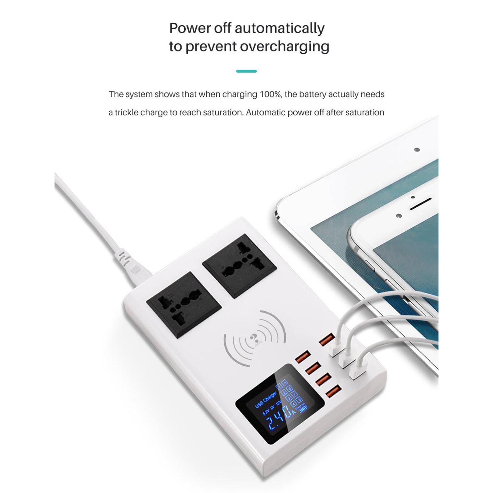 Multiple USB Charger 40W/8A Desktop Charging Station for Phones and More