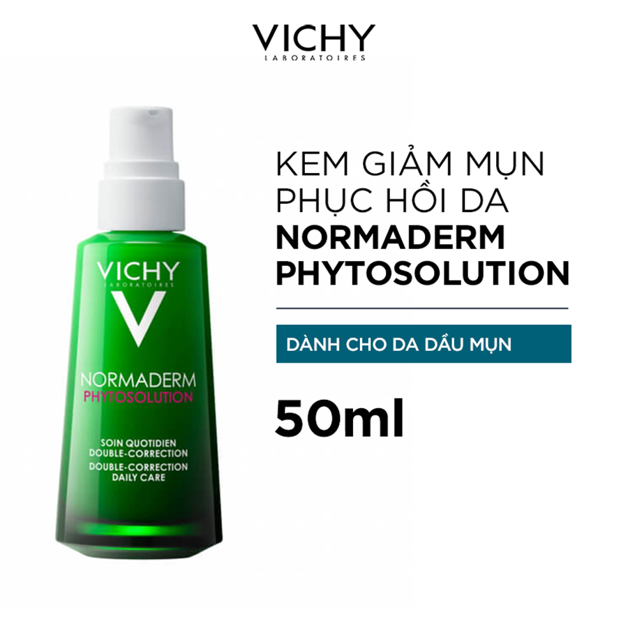 Bộ Hộp Chăm Sóc Da Chuyên Sâu Dành Cho Da Dầu Mụn Vichy Normaderm Phytosolution (50ml) Và Dưỡng Chất Mineral 89 (10ml)