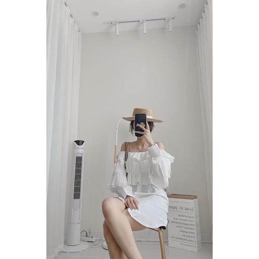 Áo sơ mi trễ vai bèo siêu hot