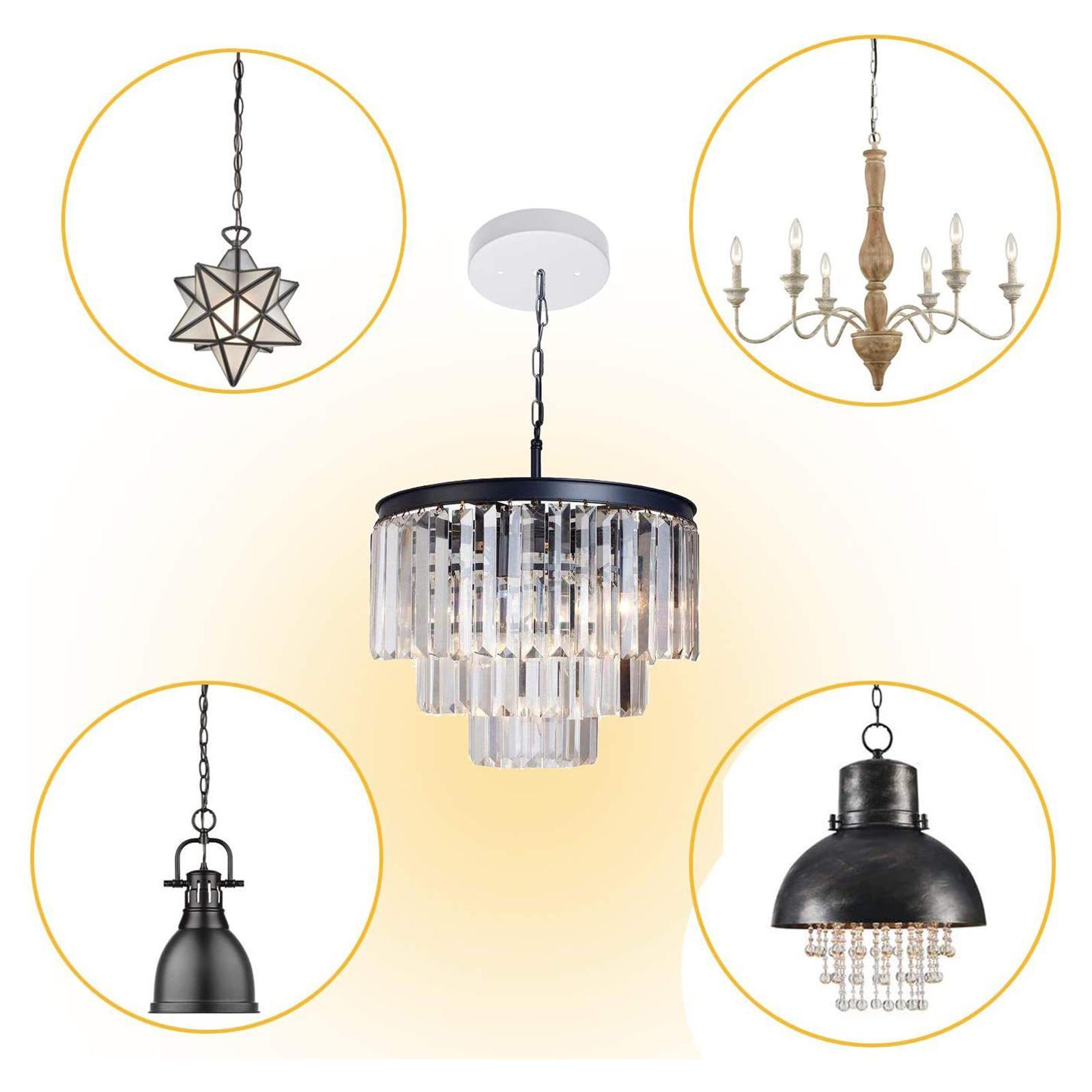 Ceiling Canopy Kit Pendant Covers Base Chandelier Black