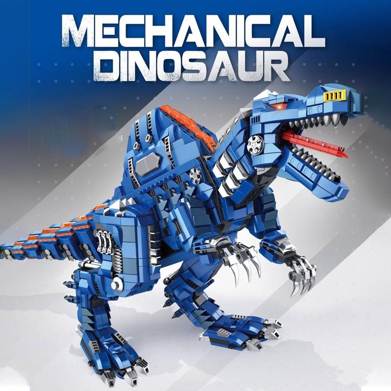 Đồ chơi Lắp ráp Khủng Long máy ăn thịt, Panlos 611013 Mechanic Spinosaurus, Xếp hình thông minh, Mô hình khủng long