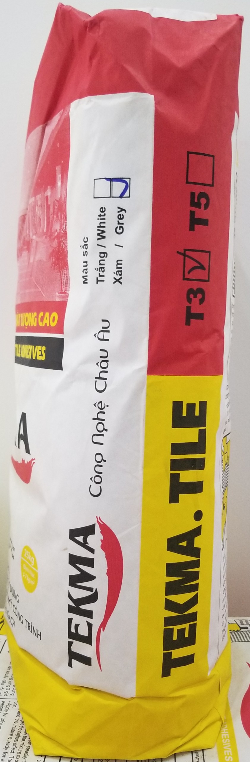 Keo Dán Gạch Tekma Tile T3X - Bao 25kg - Màu Xám