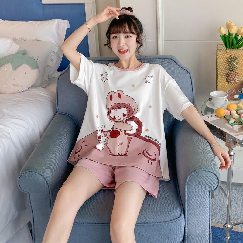 Bộ ngủ mặc nhà Mùa Hè quần đùi áo cộc cute dễ thương