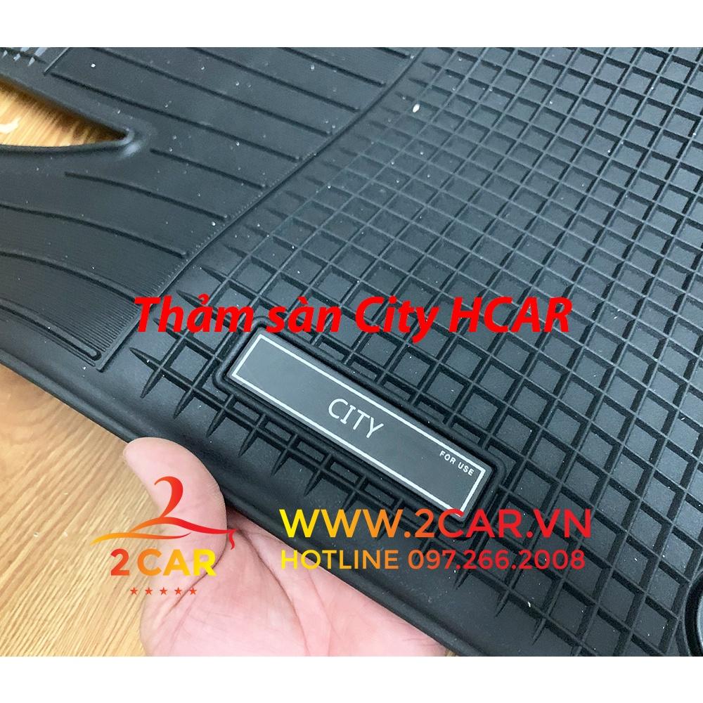 Thảm trải sàn, lót sàn PVC cao cấp xe Honda City 2015-2021, Hàng cao su đúc không mùi - Mẫu HCAR