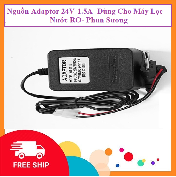 Adaptor đổi nguồn dành cho máy lọc nước, giàn phun sương, điện áp 220v - 24v dây đồng