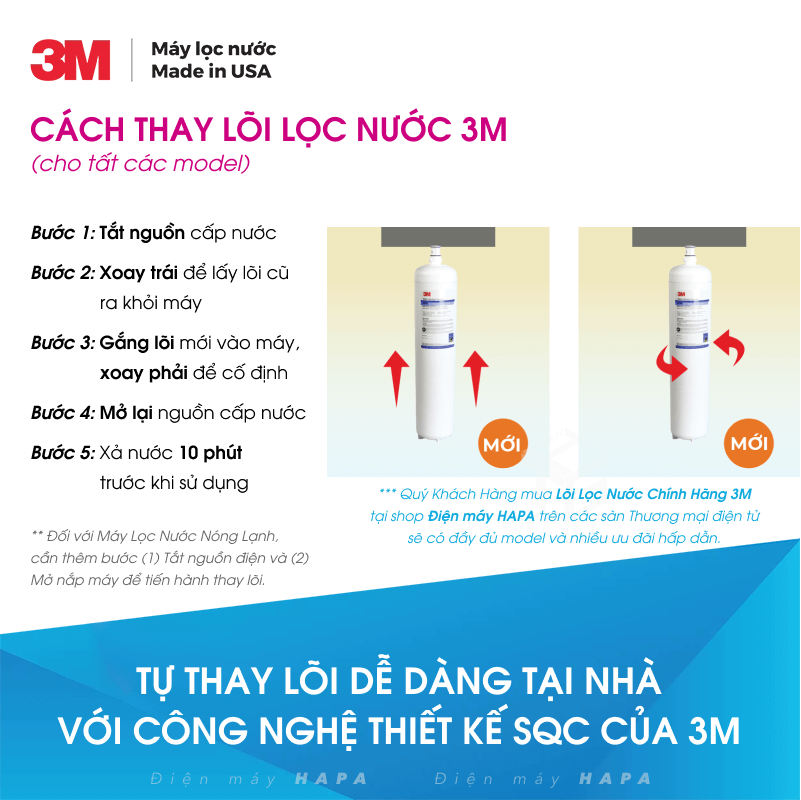 [MIỄN PHÍ LẮP ĐẶT] Máy Lọc Nước Tổng Đầu Nguồn 3M AP904, AP102T-420 (20 in), 3M AP11T-420 (10 in) - Công suất đến 378.541 Lít, Không điện-nước thải, Có bán đầy đủ lõi thay thế - Hàng Chính Hãng 3M