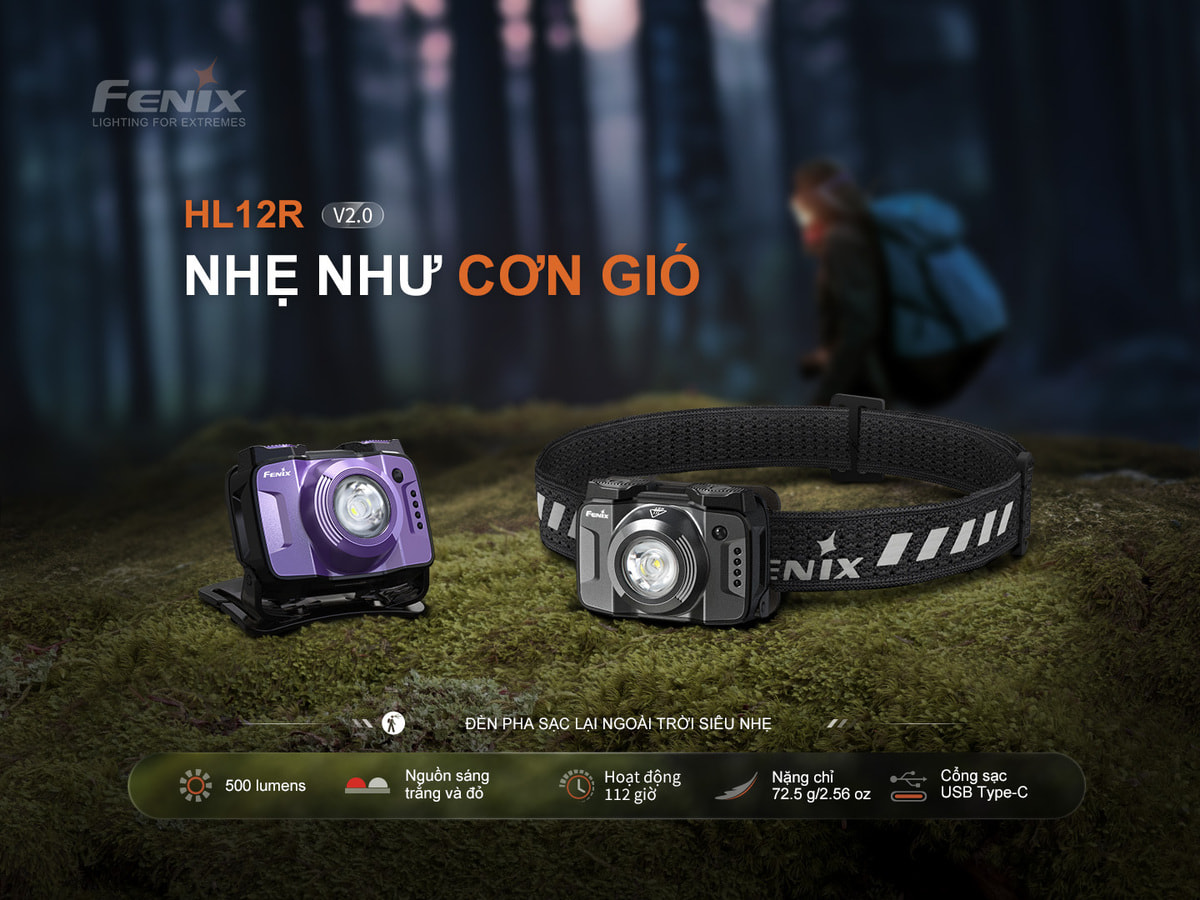 Đèn Pin Đội Đầu Fenix HL12R V2.0