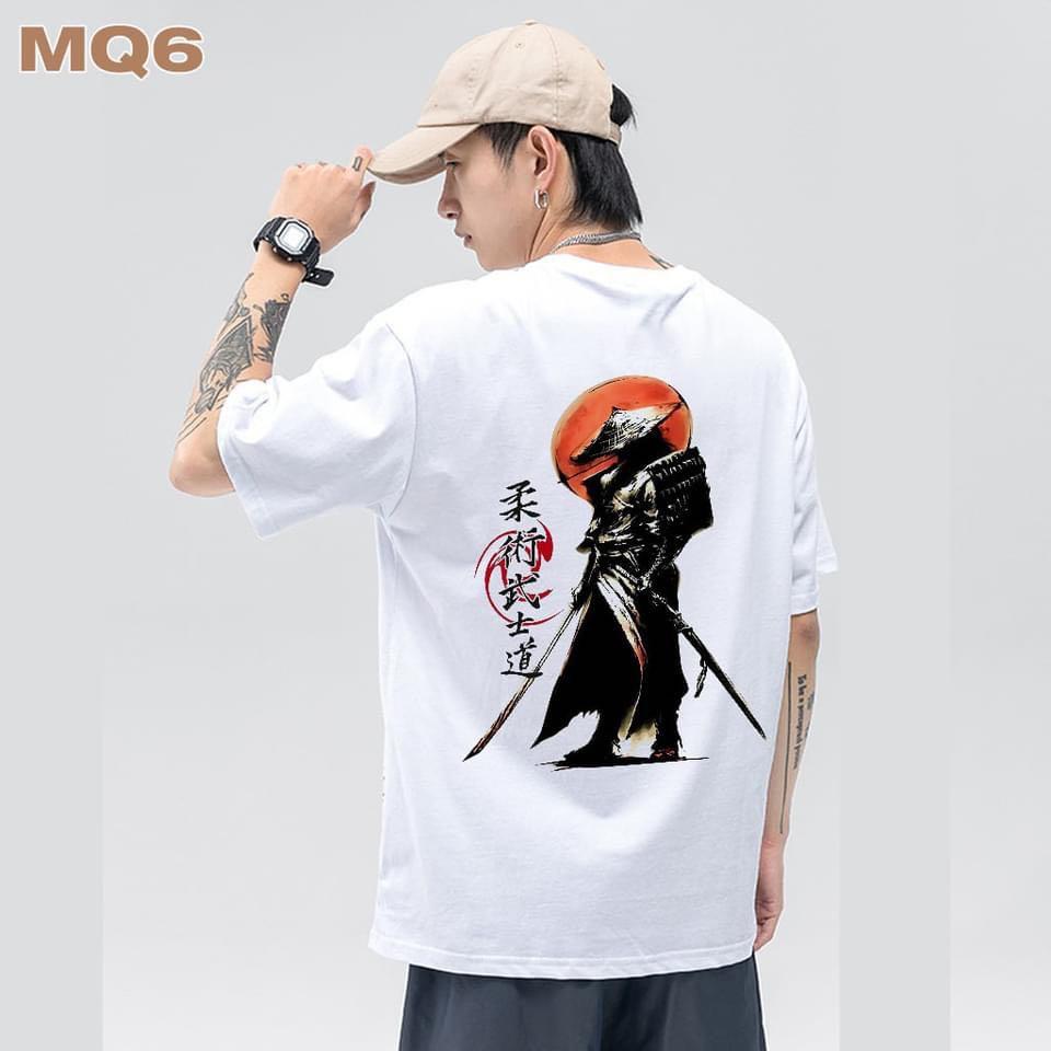 ÁO THUN NAM NỮ COTON BIG SIZE SAMURAI KIẾM MẶT TRỜI ĐỎ CHỮ TÀU