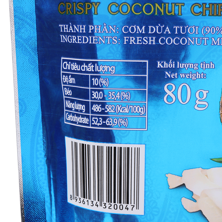 Dừa sấy giòn Thaifruitz - gói 80g