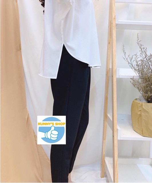 Sơ mi cổ vest trắng trơn