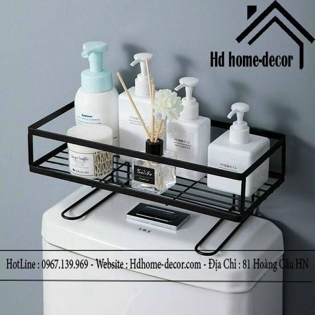 ️️ Kệ sắt đa năng để đồ gọn đẹp trên bồn cầu , phòng vệ sinh , chất liệu sơn tĩnh điện ,không cần khoan đục