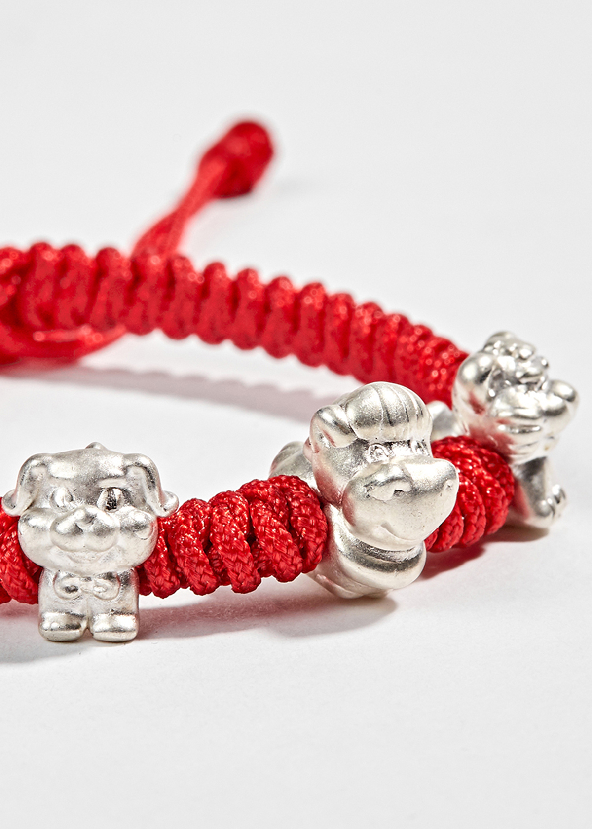 Vòng Thắt Dây Đỏ Tam Hợp Quý Nhân - Ngọc Quý Gemstones