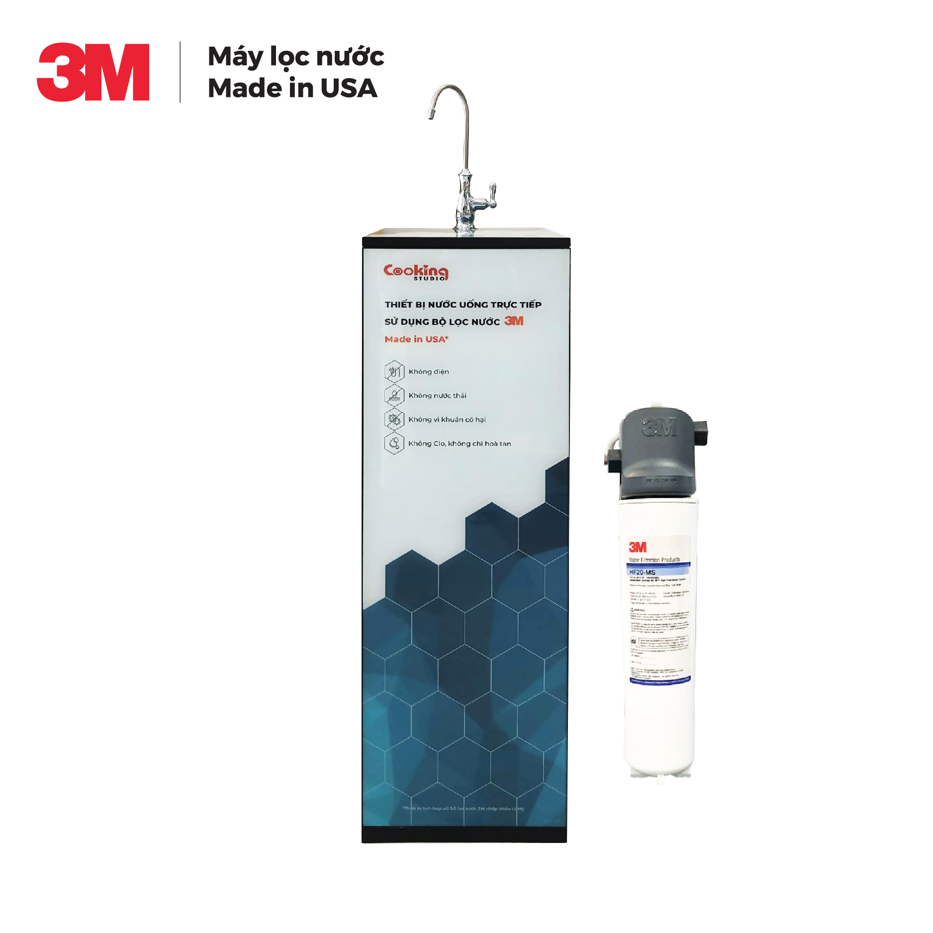 Cây Lọc Nước Uống Độc Lập 3M CS3-1V (Sử Dụng 3M BREW120-MS) - Hàng Chính Hãng
