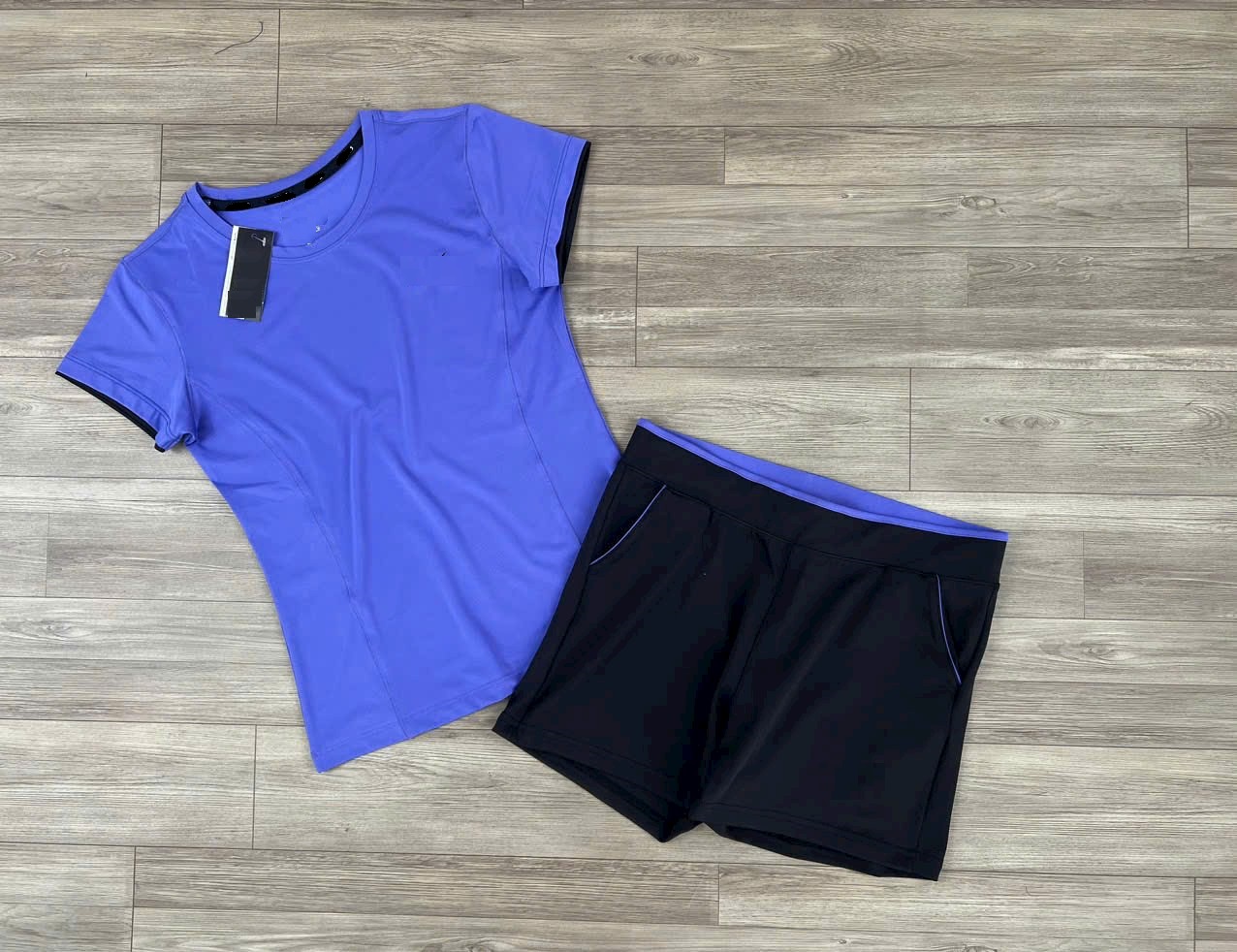 Quần Short Áo Thun Thể Thao Nữ Chơi Tennis Cầu Lông Chạy Bộ
