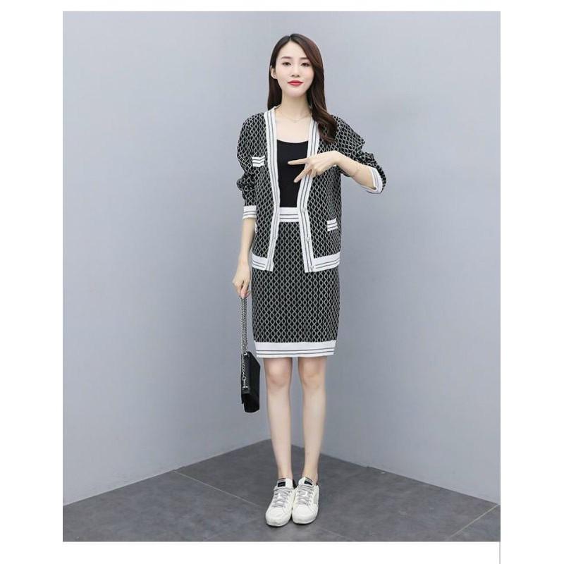 SET ÁO KHOÁC CHÂN VÁY LEN CAO CẤP