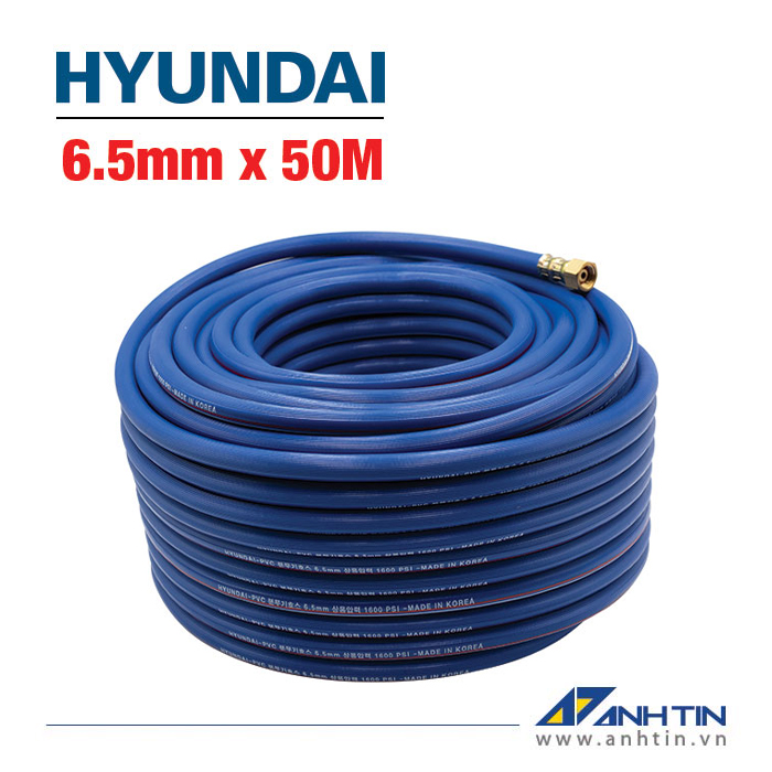 Dây phun áp lực HYUNDAI | Ống hơi PVC 6.5mm x 50M | Màu Xanh
