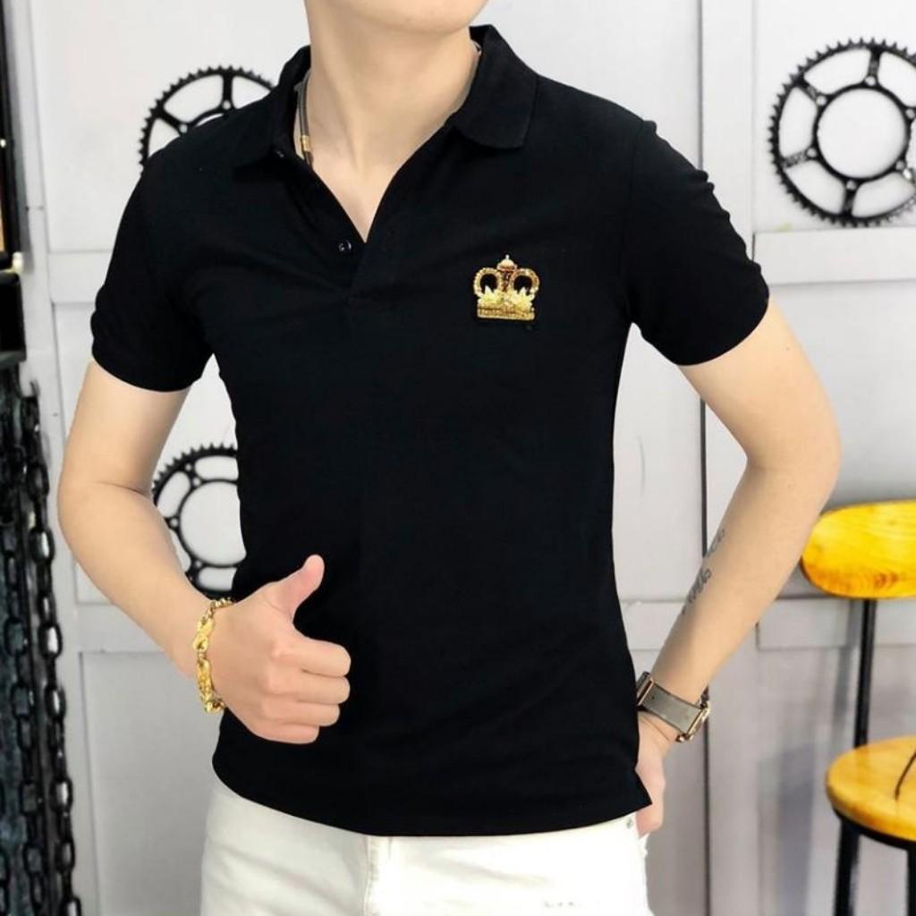 Áo Thun Nam Phối HT Vương Miệng RG02 Thời Trang Chất Thun Mềm Mịn Thoáng Mát Thấm Hút Mồ Hôi Tốt