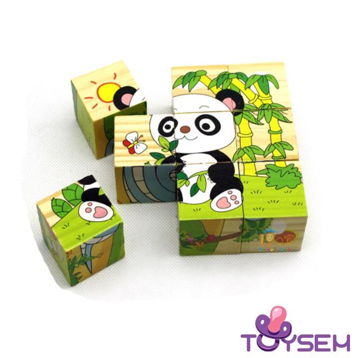 Đồ chơi lắp ráp xếp hình gỗ tranh 6 mặt nhiều mẫu đa dạng cho trẻ từ 3 tuổi - Quà tặng sinh nhật cho bé