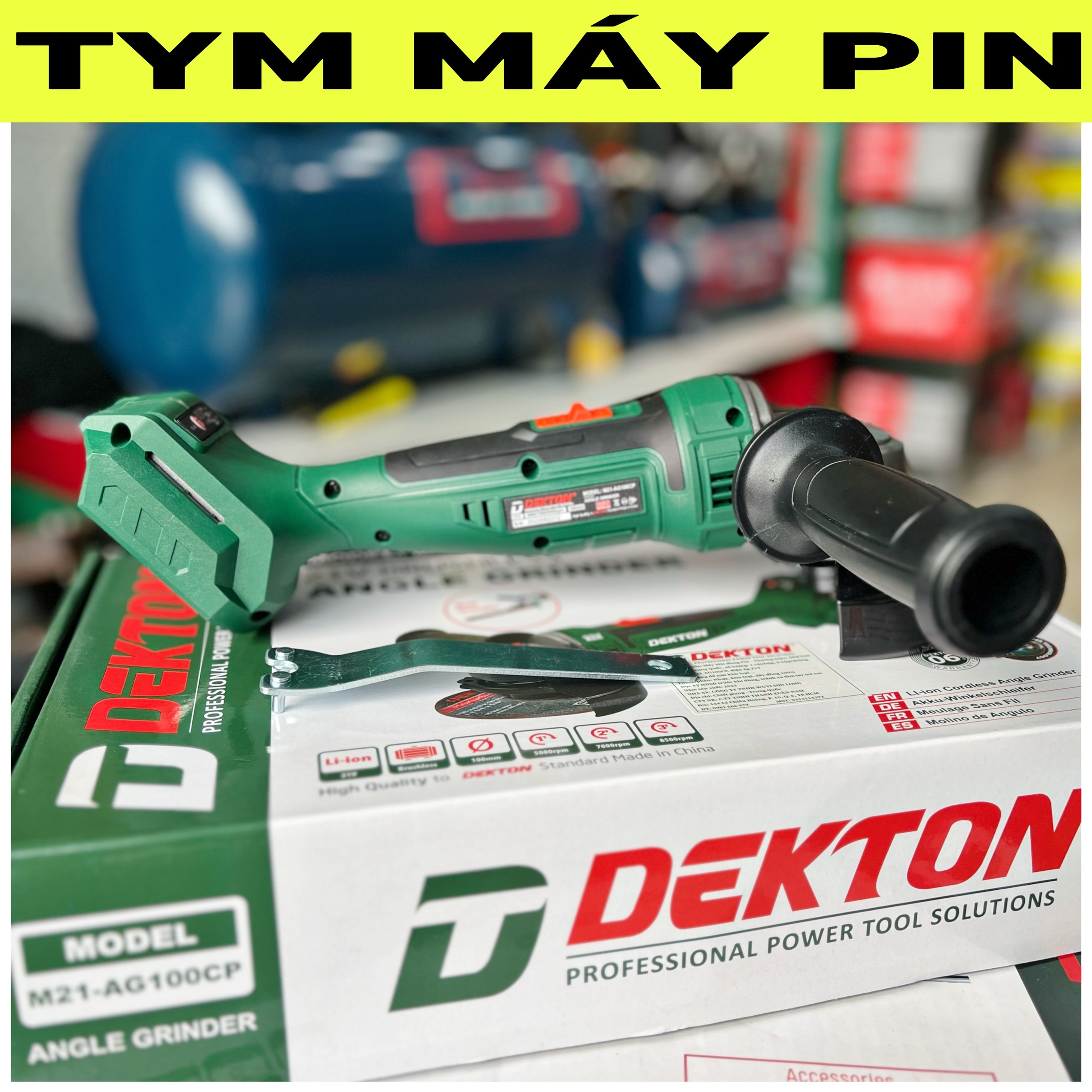 Máy mài góc pin Dekton M21-AG100CP – tym máy pin
