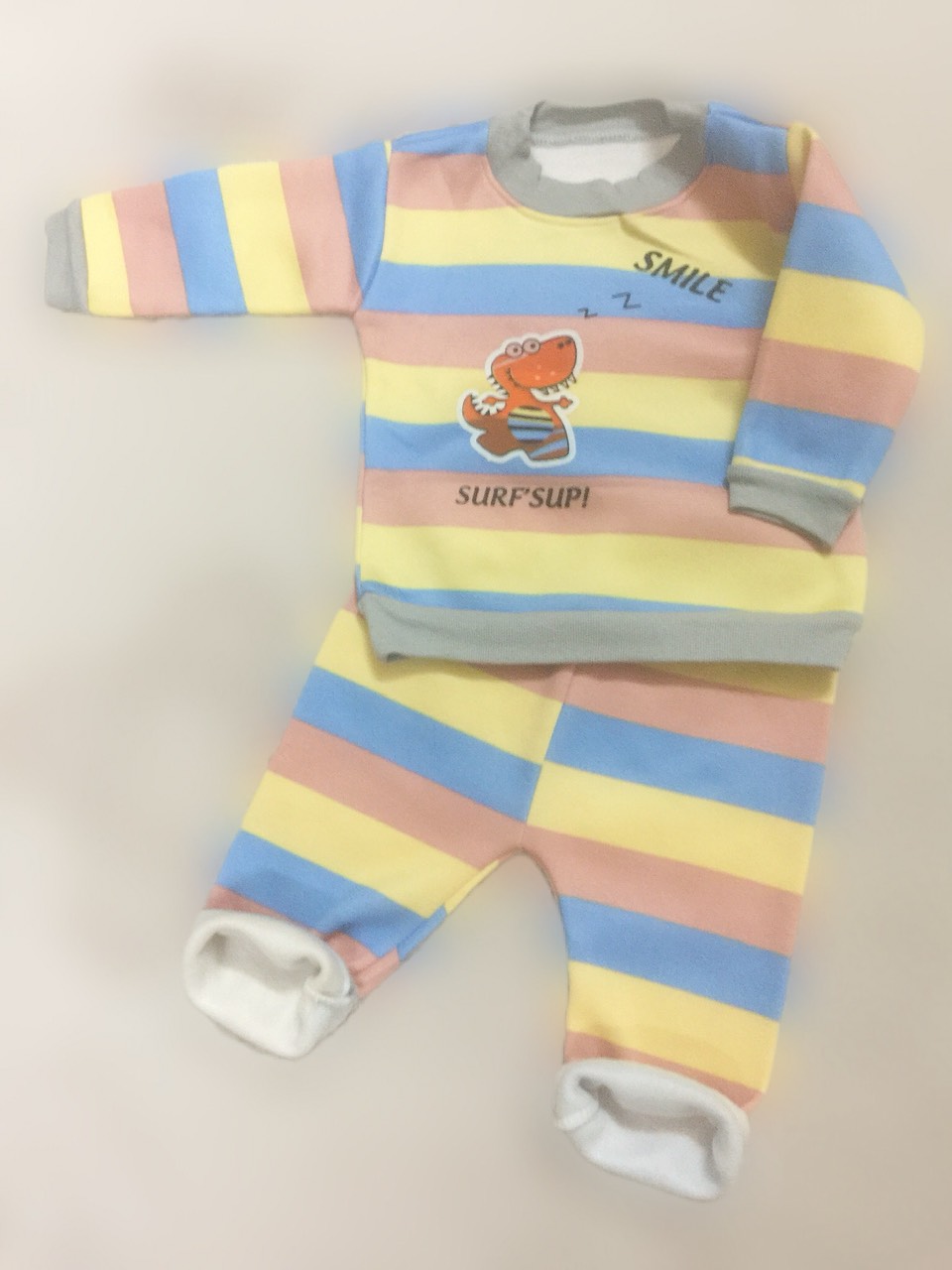 Combo 5 Bộ Quần áo nỉ lót lông thời trang thu đông Trẻ sơ sinh Bé trai Bé gái 3-15kg BN02