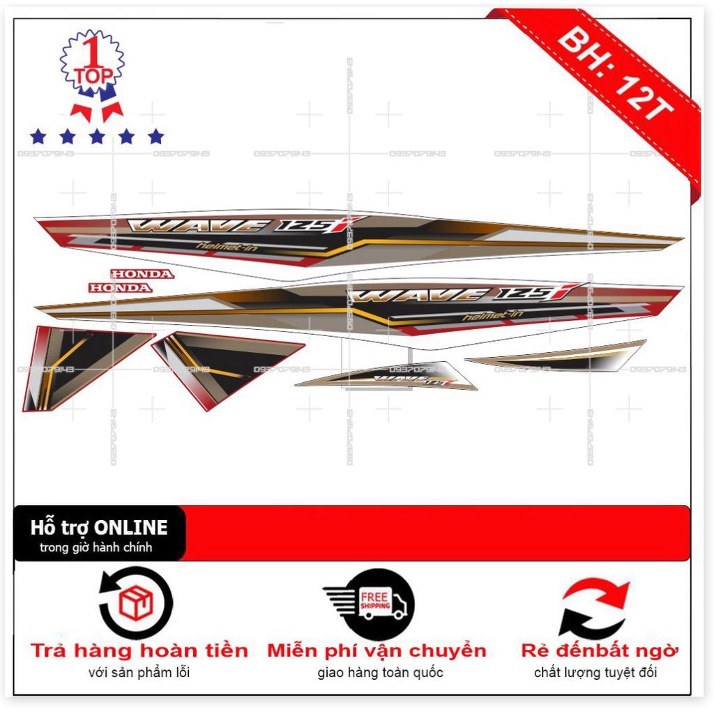 Tem rời dành cho wave 125i trắng đỏ