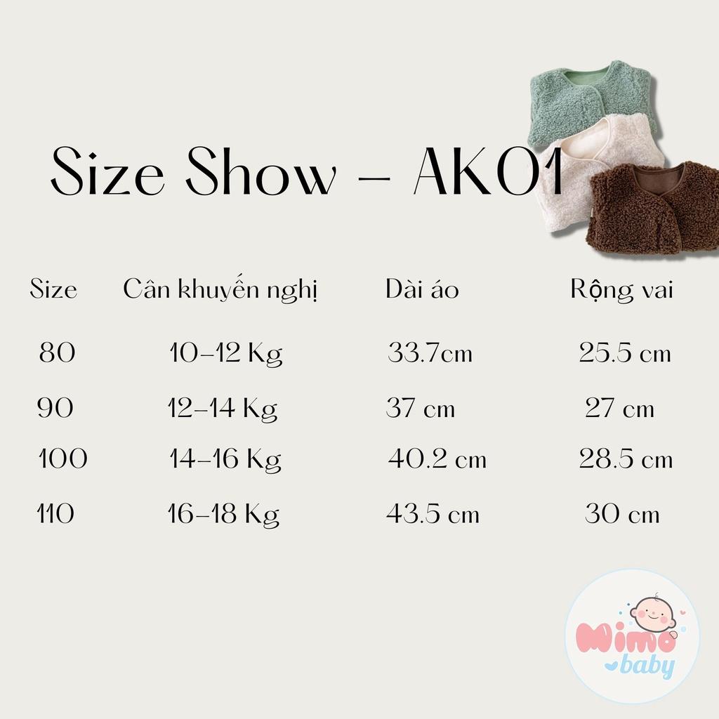 Áo khoác lông cừu cao cấp cho bé Mimo Baby AK01
