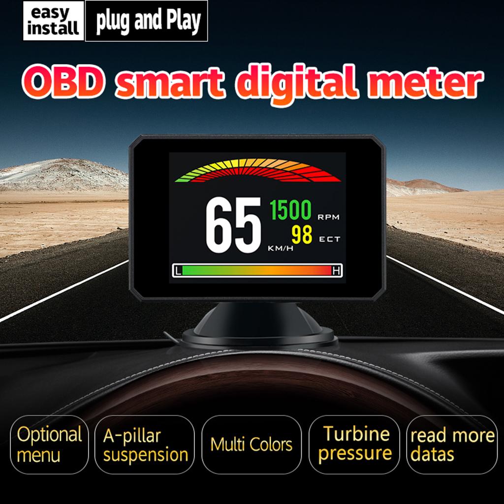 3.9" Car HUD P16 Head-Up Display Speedometer Projector  Warning Gauge