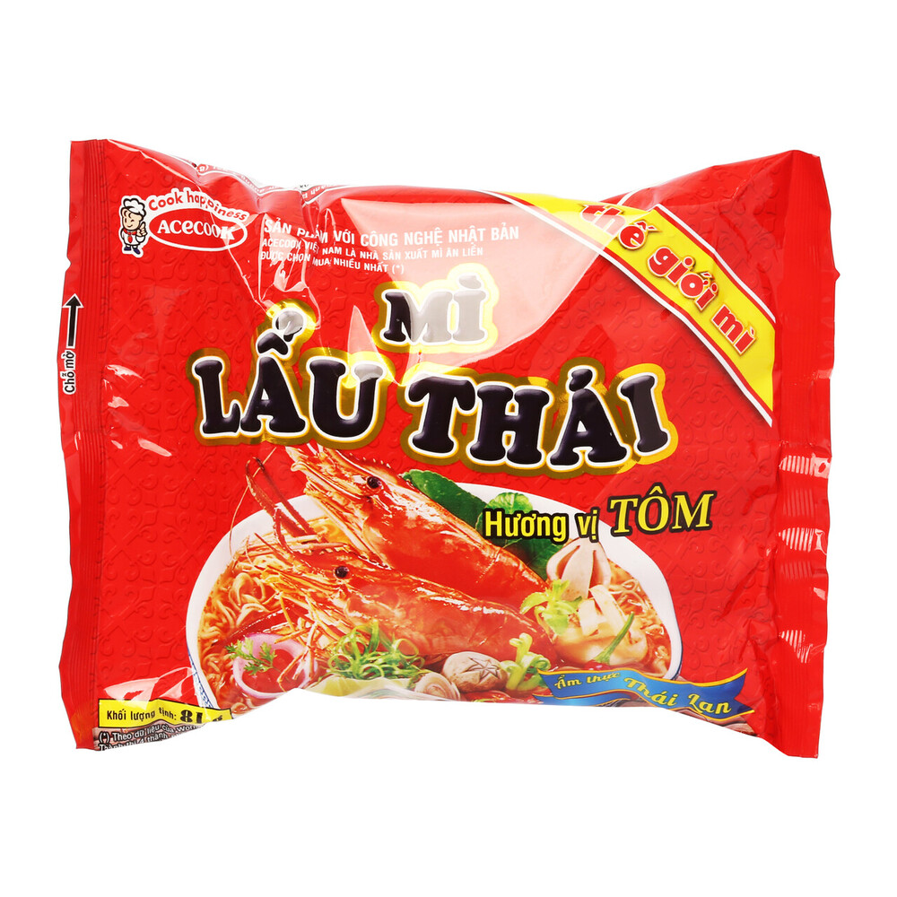 Mì Lẩu Thái Hương Vị Tôm Ace Cook 80G