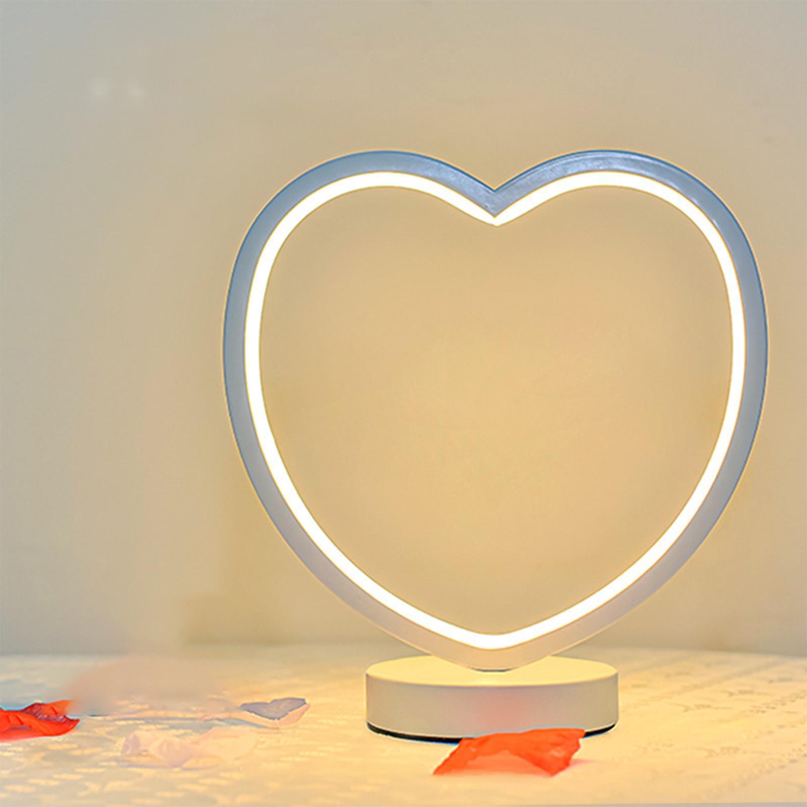 Modern LED Heart Table Lamp Desk Lamp Night Lamp for Hotel Bedroom Decor