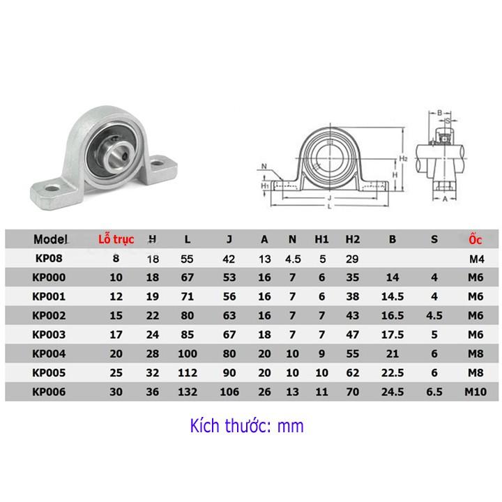 Gối Đỡ Vòng Bi Trục Đứng-20mm